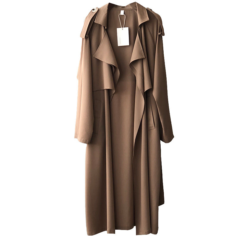 Trench Coat | Loose Fit | Belt | Long Coat | Women's Jacket-Fashion Nora