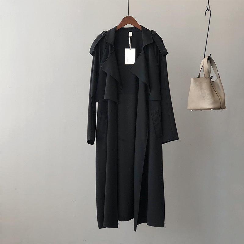 Trench Coat | Loose Fit | Belt | Long Coat | Women's Jacket-Fashion Nora