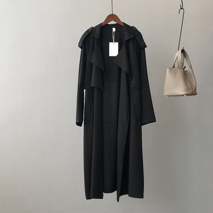 Trench Coat | Loose Fit | Belt | Long Coat | Women's Jacket-Fashion Nora