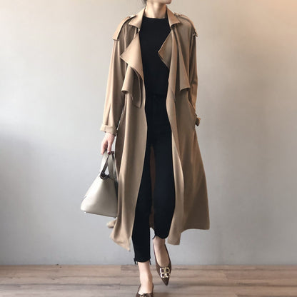 Trench Coat | Loose Fit | Belt | Long Coat | Women's Jacket-Fashion Nora