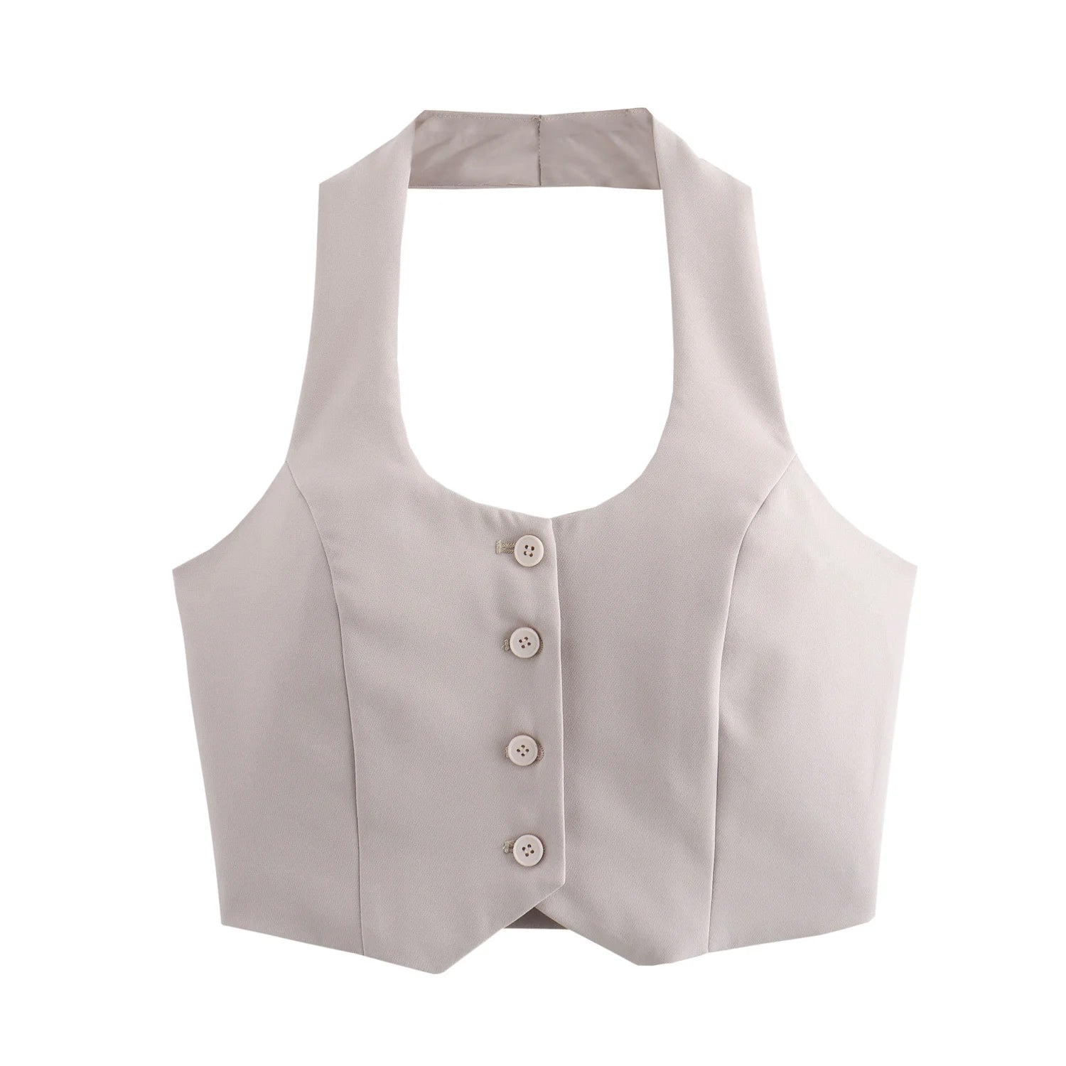 Two-Piece Set | Halterneck | Wide Leg | Pants and Vest Set | Women's Clothing-Fashion Nora