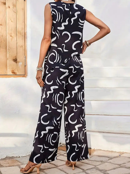 Two Piece Set - Wide Leg - High Waist - Matching Set - Women's Clothing-Fashion Nora