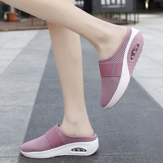 Walking Shoes | Air Cushion | Mesh | Slip-On Shoes | Orthopedic Shoes-Fashion Nora