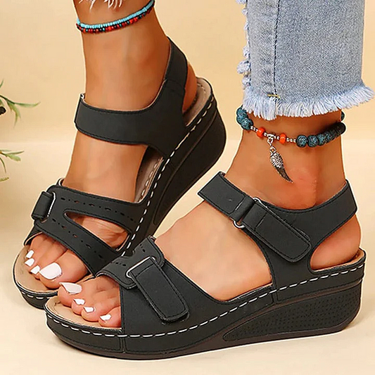 Wedge Sandals - Women's Comfortable Orthopedic Walking Summer Shoes-Fashion Nora