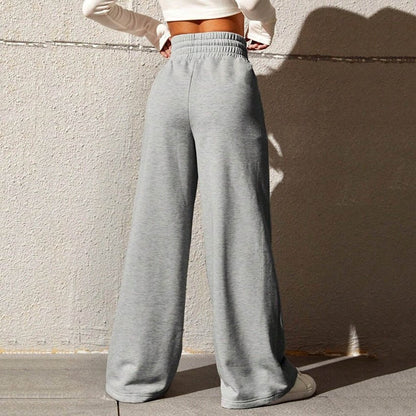Wide Leg Pants | High Waist | Elastic Waist | Wide Leg Joggers | Wide Leg Sweatpants-Fashion Nora