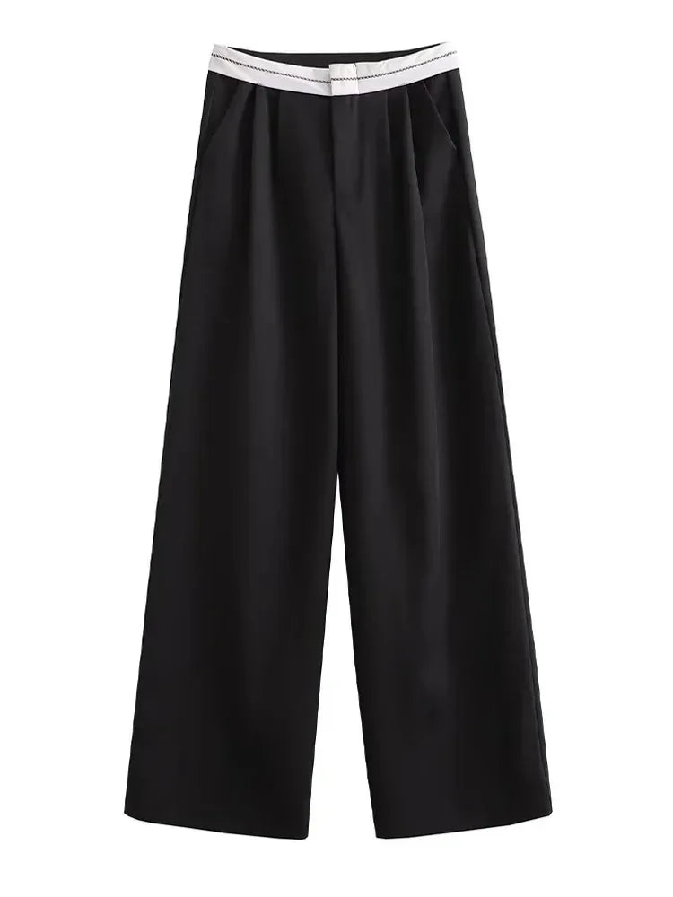 Wide Leg Pants | Pleated | High Waist | Wide Leg Slacks | Women's Pants -Fashion Nora