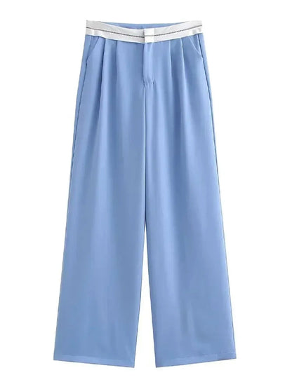 Wide Leg Pants | Pleated | High Waist | Wide Leg Slacks | Women's Pants -Fashion Nora