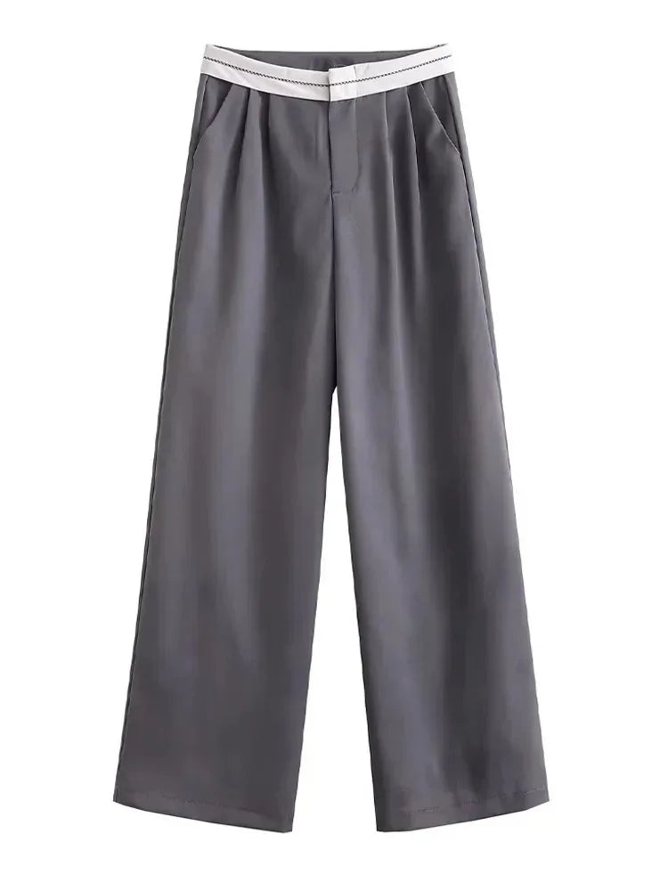 Wide Leg Pants | Pleated | High Waist | Wide Leg Slacks | Women's Pants -Fashion Nora