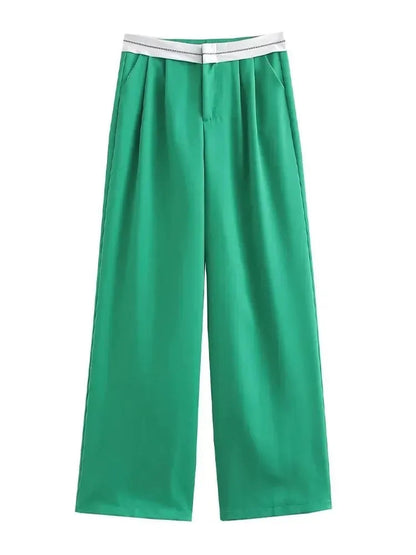 Wide Leg Pants | Pleated | High Waist | Wide Leg Slacks | Women's Pants -Fashion Nora