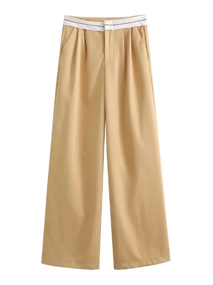 Wide Leg Pants | Pleated | High Waist | Wide Leg Slacks | Women's Pants -Fashion Nora