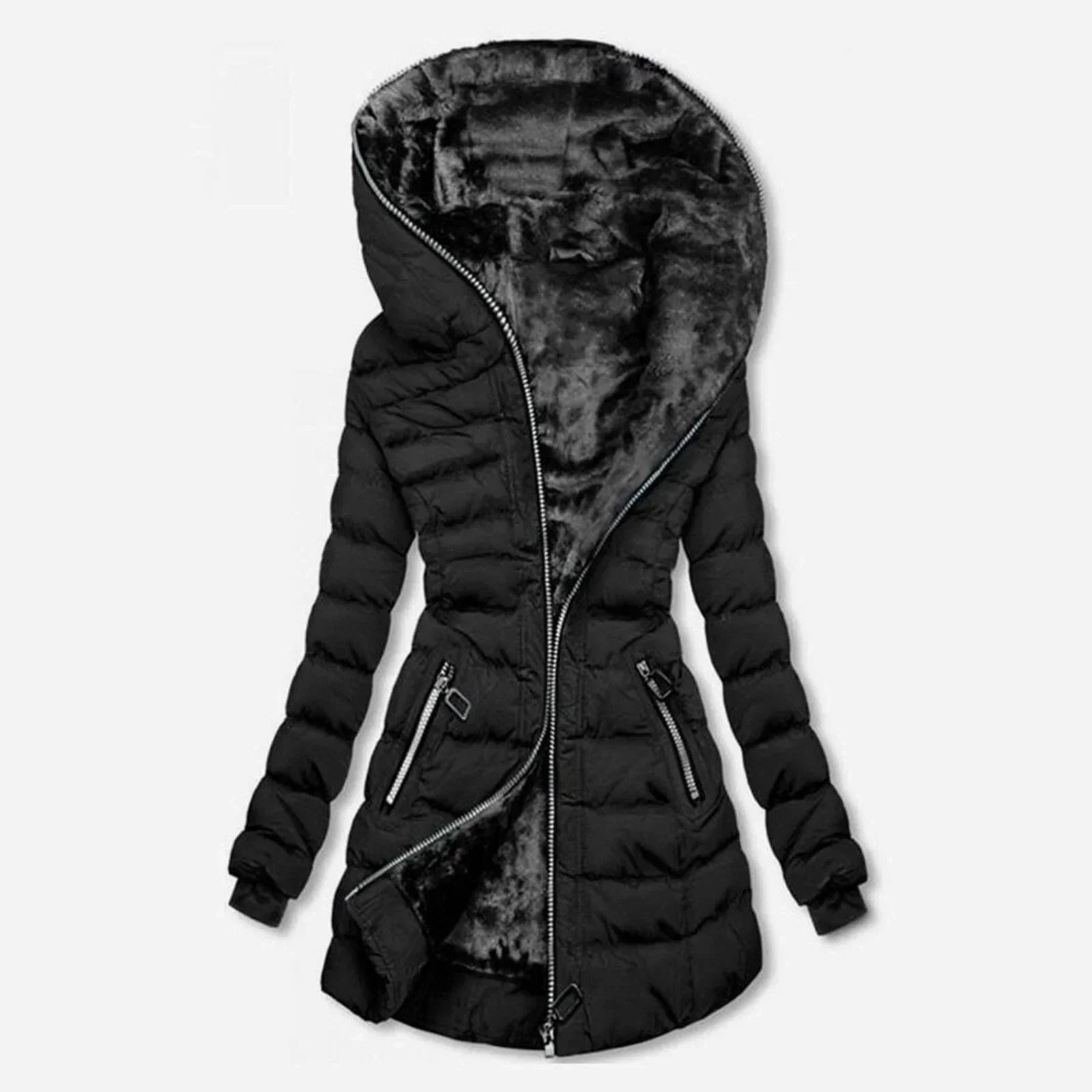 Winter Jacket - Hooded - Fur Lined - Winter Coats Women - Winter Parka-Fashion Nora