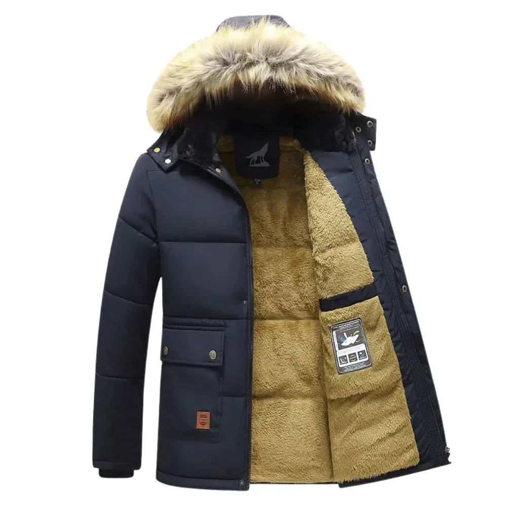 Winter Jacket - Men's Warm Hooded Fleece Lined Winter Parka-Fashion Nora