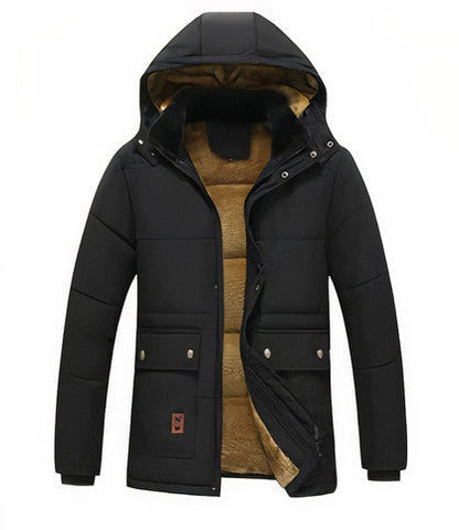 Winter Jacket - Men's Warm Hooded Fleece Lined Winter Parka-Fashion Nora