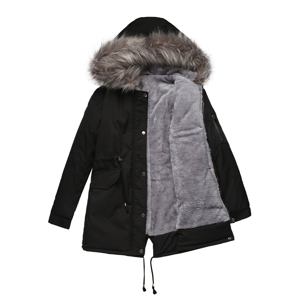 Winter Parka | Hooded | Drawstring | Fur Trimmed Jacket | Winter Jacket Women-Fashion Nora