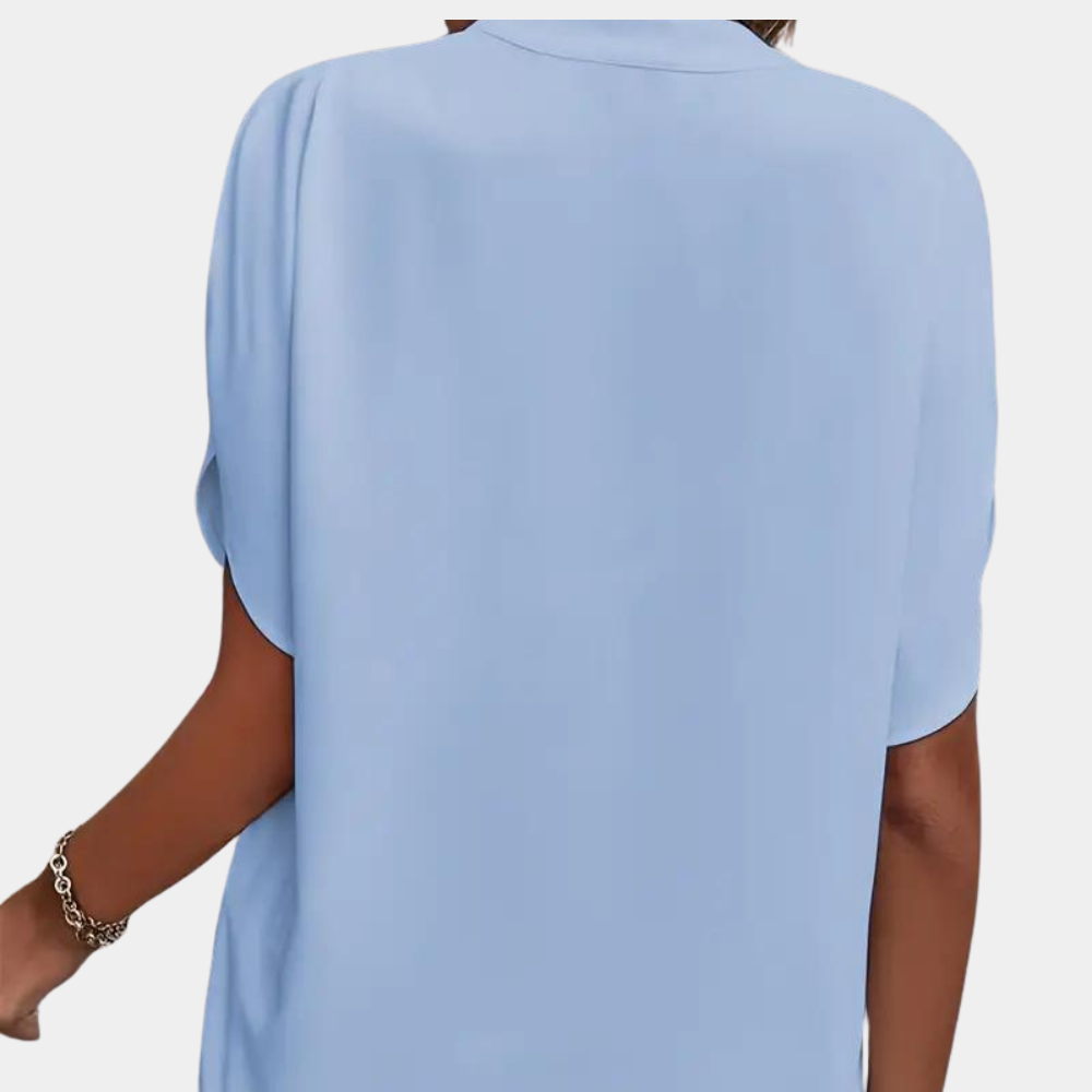 Women's Blouse | Elegant | Loose Fit | Short Sleeve Blouse | Summer Top-Fashion Nora