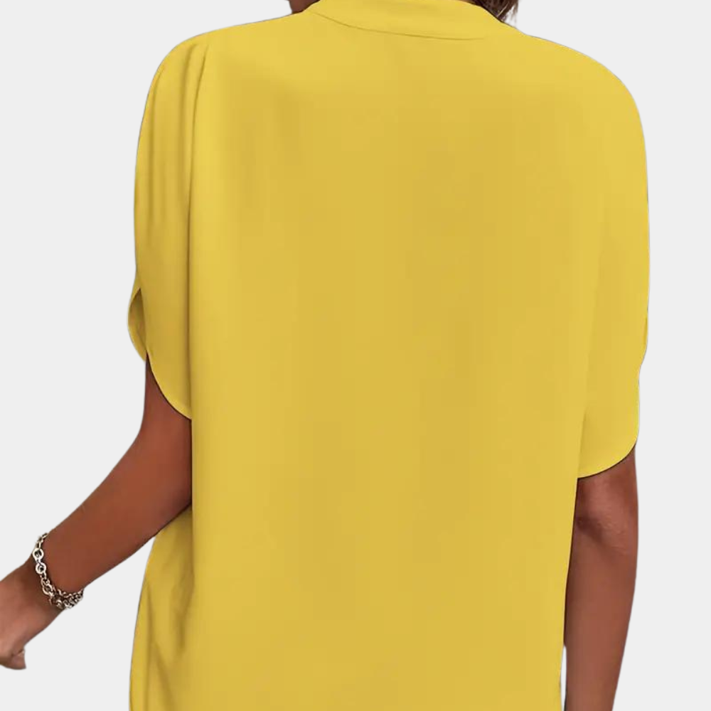 Women's Blouse | Elegant | Loose Fit | Short Sleeve Blouse | Summer Top-Fashion Nora