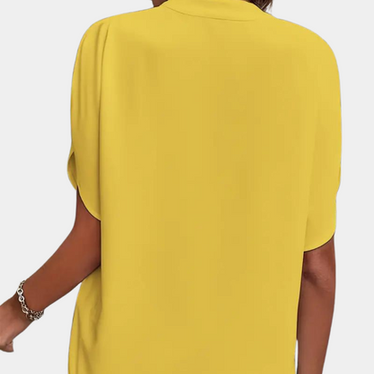 Women's Blouse | Elegant | Loose Fit | Short Sleeve Blouse | Summer Top-Fashion Nora