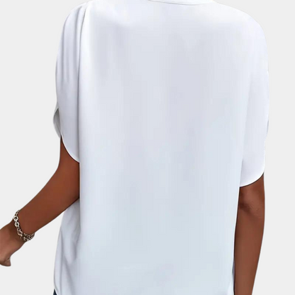 Women's Blouse | Elegant | Loose Fit | Short Sleeve Blouse | Summer Top-Fashion Nora