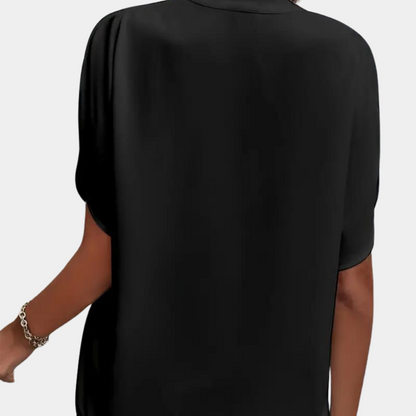Women's Blouse | Elegant | Loose Fit | Short Sleeve Blouse | Summer Top-Fashion Nora