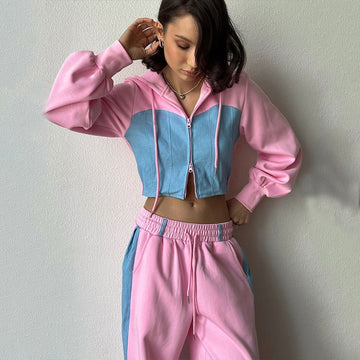 Women's Tracksuit | Zip-Up | Wide Leg | Sweats Set | Jogging Set-Fashion Nora