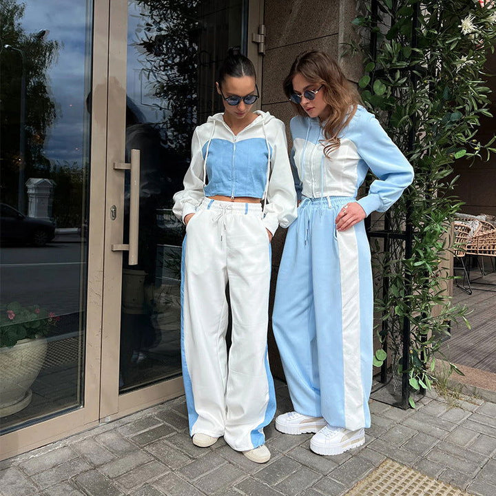 Women's Tracksuit | Zip-Up | Wide Leg | Sweats Set | Jogging Set-Fashion Nora