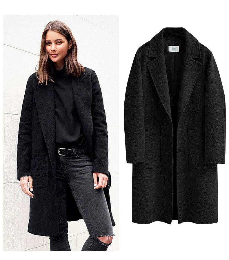 Wool Coat | Loose Fit | Oversized | Long Coat | Winter Coats Women-Fashion Nora