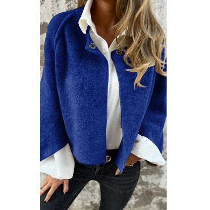 Woolen Jacket - Short - Loose Fit - Autumn Jacket - Women's Clothing-Fashion Nora