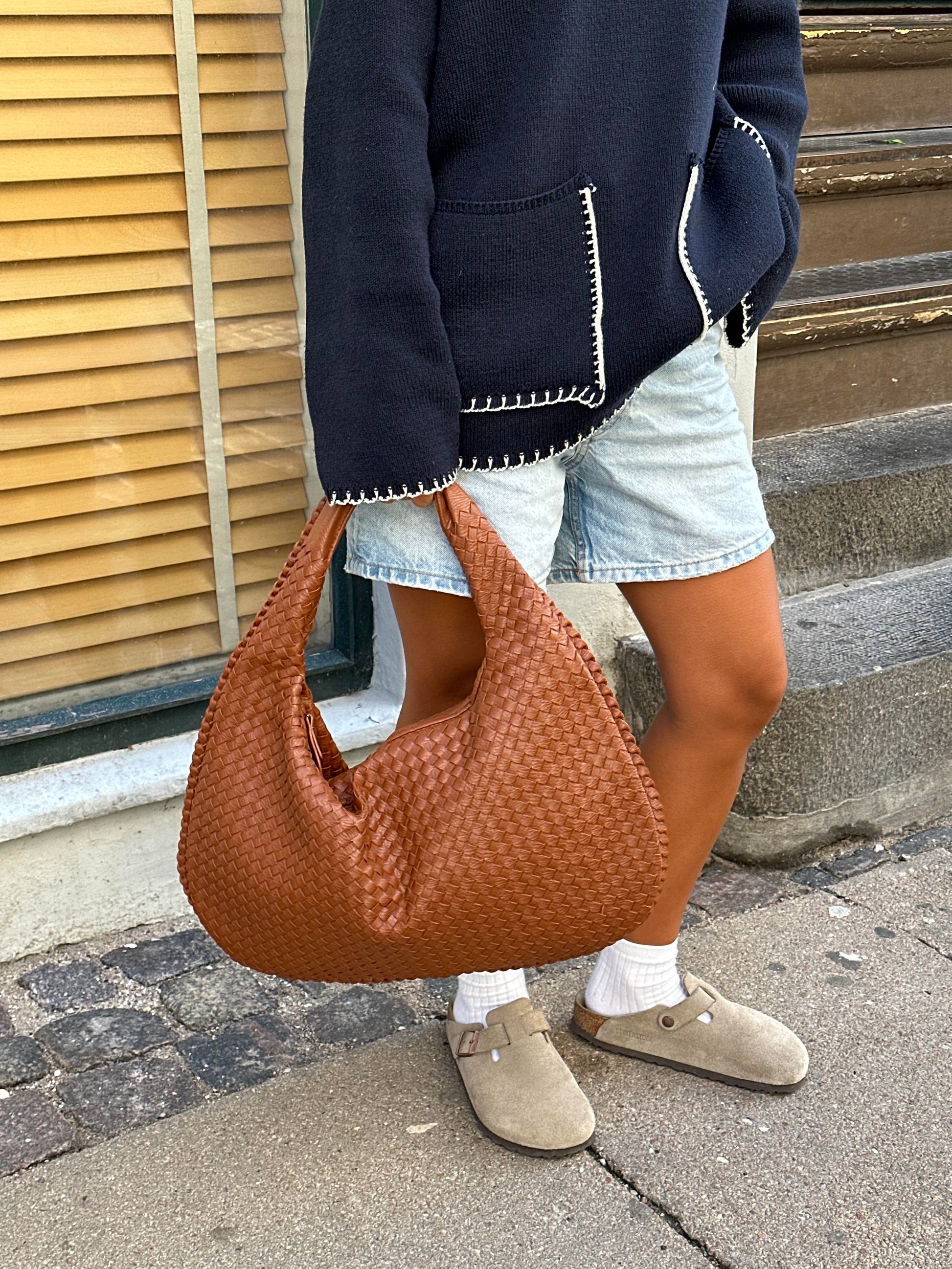Woven Bag | One Strap | Large | Shoulder Bag | Women's Handbag-Fashion Nora
