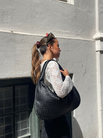 Woven Bag | One Strap | Large | Shoulder Bag | Women's Handbag-Fashion Nora