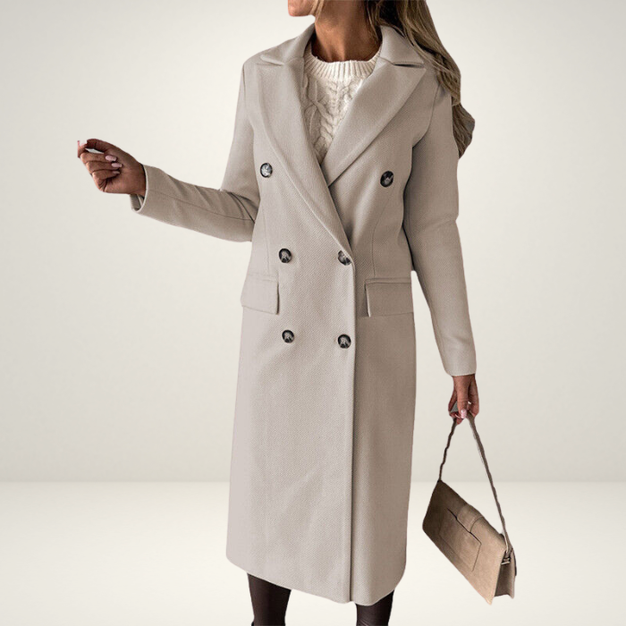 Zaara Wool Coat | Stylish women's coat for fall and winter-Fashion Nora